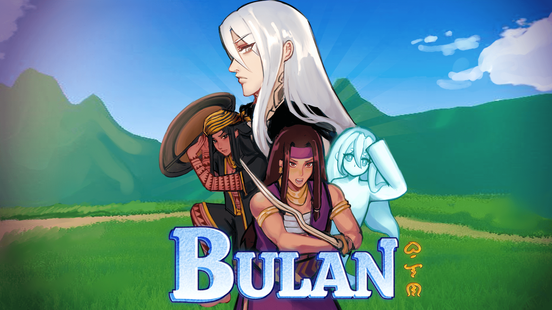 Bulan's heroes gathered before the green mountains of Antique